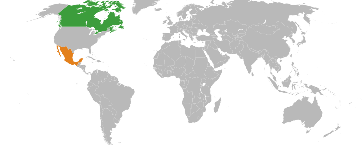 canada mexico locator