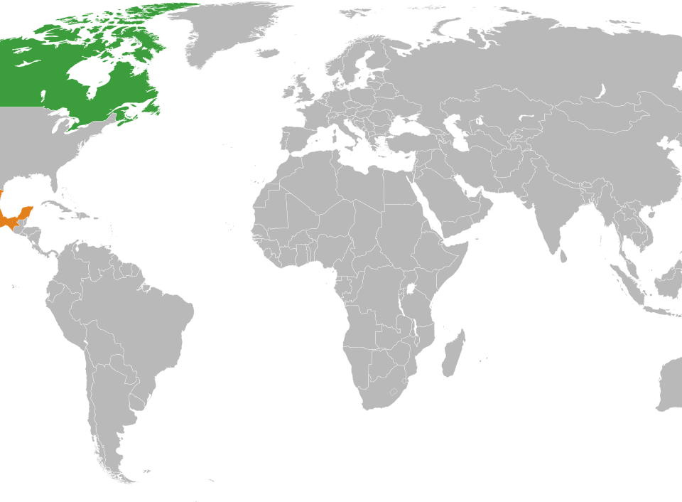 canada mexico locator